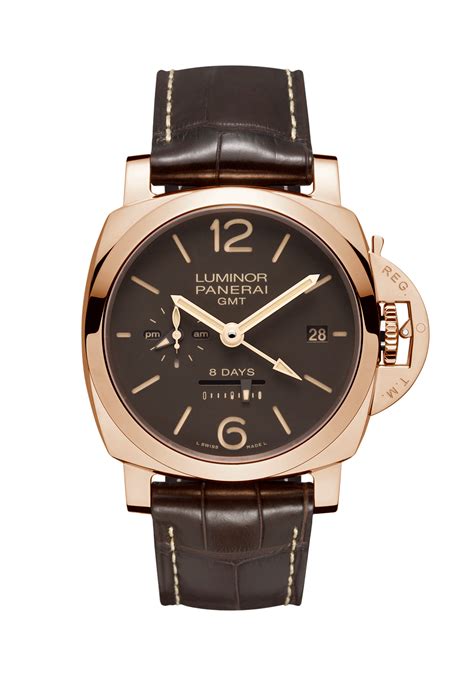 panerai luminor gmt 8-day 18k rose gold|Panerai Luminor 1950 8 Days GMT PAM 00576.